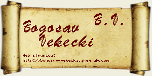 Bogosav Vekecki vizit kartica